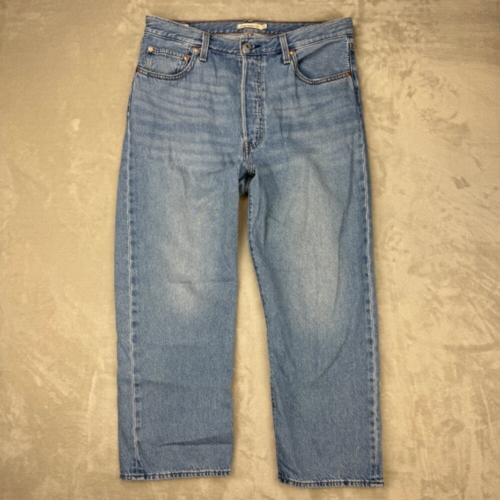 Levi's Women's Ribcage Straight Ankle Button Fly Jeans Premium BIG E 32x27